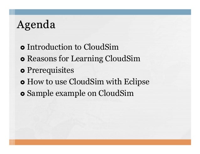 cloudsim tutorial